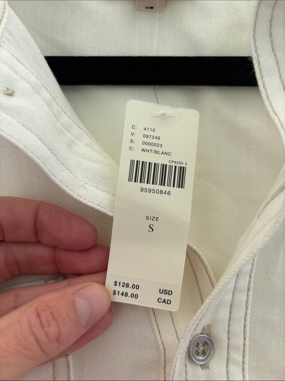 Anthropologie Pilcro Patch Pocket Collared Popover Blouse in White - Picture 8 of 9